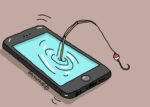 Карикатура телефонные мошенники и спамеры